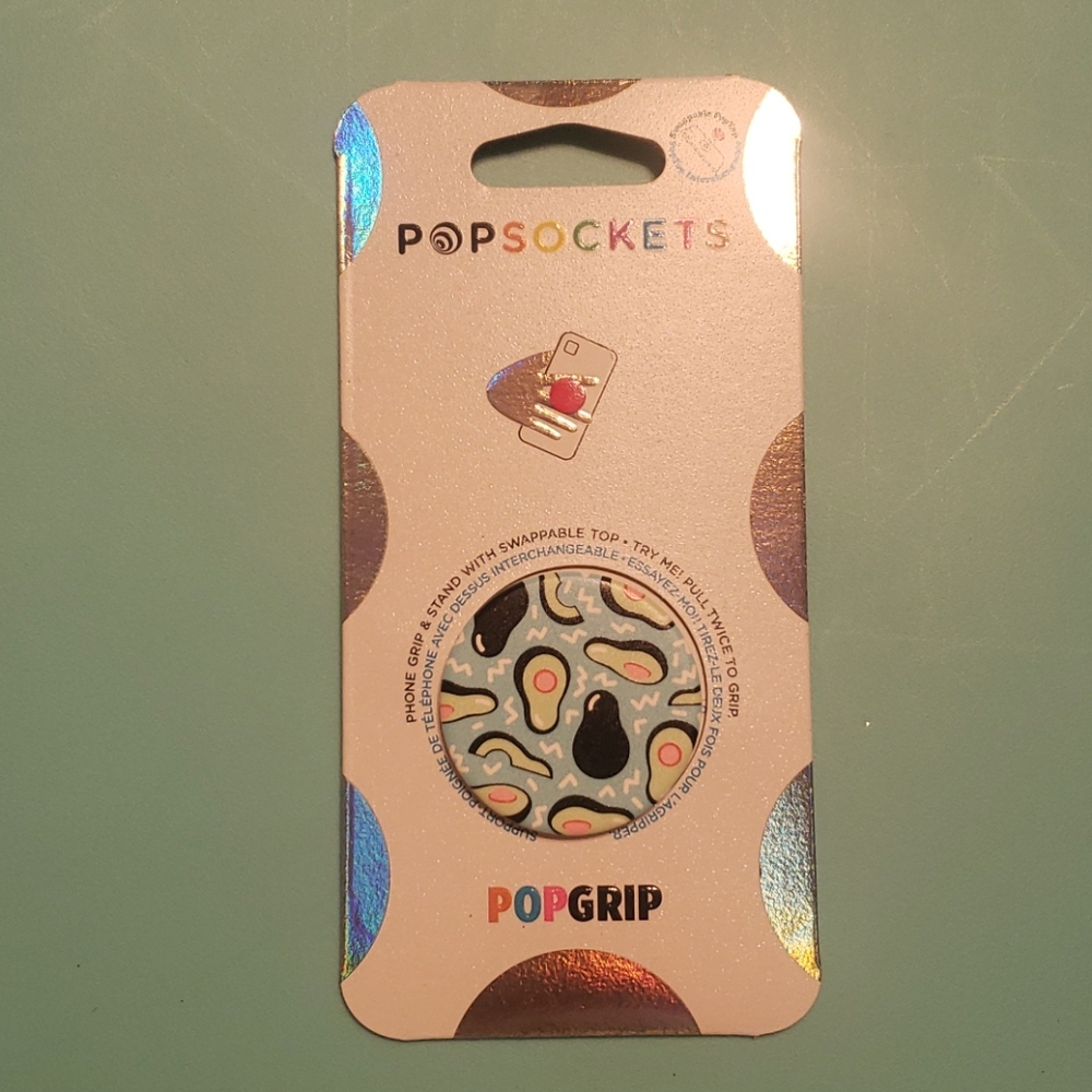 New POPSOCKET avocado party blue swappable